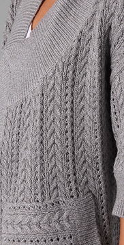 splendid 混色絞花針織開襟羊毛衫 shopbop